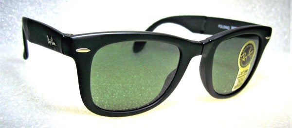 Ray-Ban USA Vintage NOS B&L Folding Wayfarer W0670 Matte Black New Sunglasses - Vintage Sunglasses 