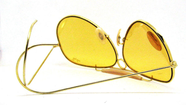 Ray-Ban USA NOS Vintage 80s B&L Aviator Bullet Shooter Ambermatic New Sunglasses