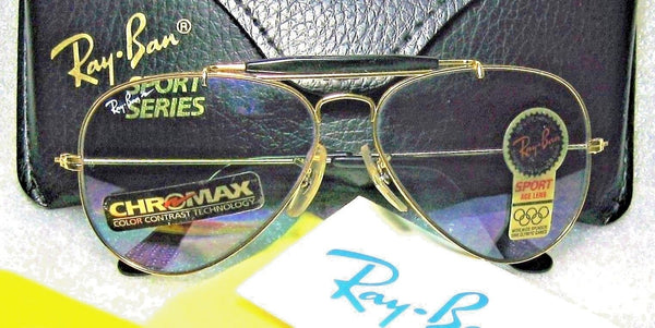 **SOLD**Ray-Ban USA Vintage NOS B&L Aviator ACE-30 Purple Chromax Sport S New Sunglasses - Vintage Sunglasses 