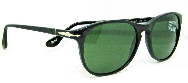 Persol Vintage 3042-S 95/31 Polished Ebony-Black 54-17 New Sunglasses & Case - Vintage Sunglasses 