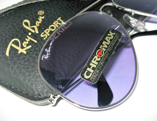 Ray-Ban USA Vintage NOS B&L A-30 Purple Chromax Sport Series Chrome Sunglasses