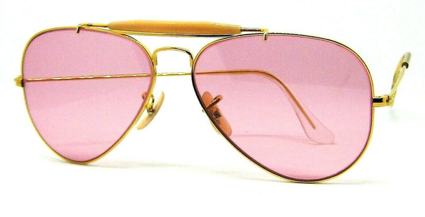 Ray-Ban USA NOS Vintage B&L Aviator Outdoorsman Rose Changeables New Sunglasses