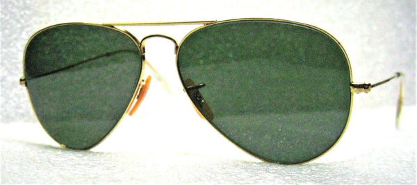 Vintage Ray-Ban USA Rare 1950s B&L Pilot 58 G-15 Aviator 12kGF Sunglasses & Case - Vintage Sunglasses 