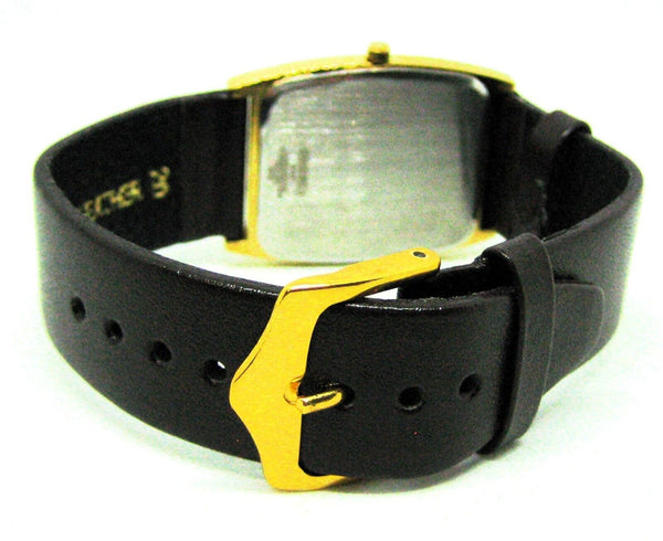 Seiko Quartz Slim Oval Men's Wrist Watch Simple Dial New Battery Japan Made Mint