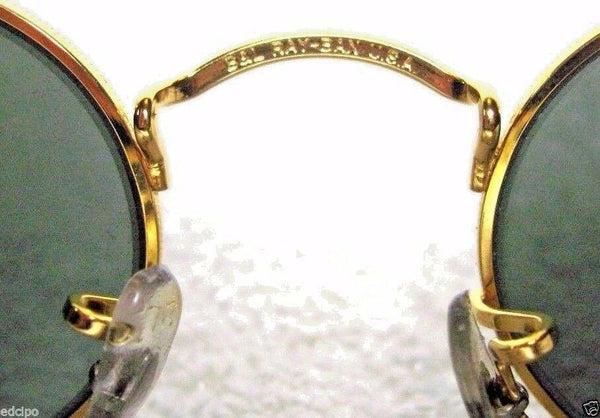 Ray-Ban USA NOS Vintage B&L Oval Lennon Styl W0976 Classic Metals New Sunglasses - Vintage Sunglasses 