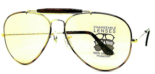 Ray-Ban USA NOS Vintage B&L Aviator Tortuga SuperChangeable L1707 New Sunglasses - Vintage Sunglasses 