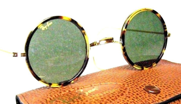 Ray-Ban USA NOS Vintage B&L Cheyenne I Lennon W1750 Honey~Tortis New Sunglasses - Vintage Sunglasses 