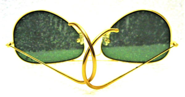 Ray-Ban USA NOS Vintage B&L Aviator G15 Arista 24kGP 58mm EarWrap New Sunglasses - Vintage Sunglasses 