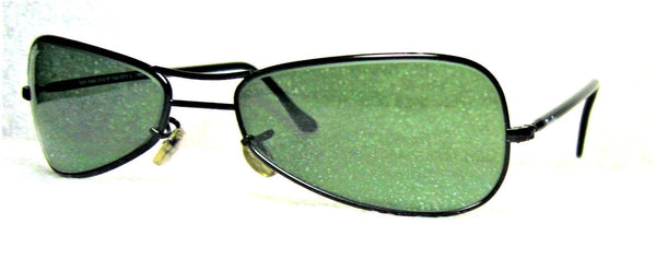 Ray-Ban Vintage NOS B&L Orbs W2384 Sleek Black Chrome Wrap New Sunglasses & Case - Vintage Sunglasses 