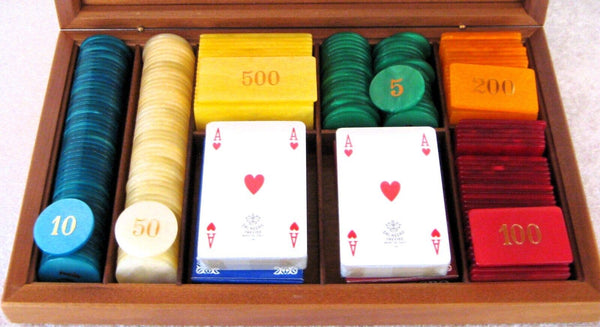 Dal Negro Elite NOS Vintage 1960s Poker Black Jack Gambling chips New in Box