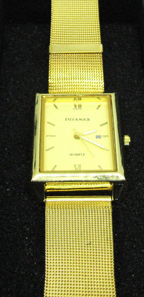 Watch Dejaines New Gold with gold strap Quartz