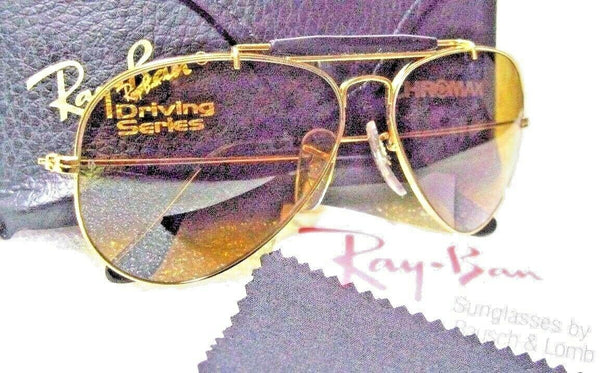 Ray-Ban USA Vintage B&L Aviator Chromax W1665 Driving Series Sunglasses
