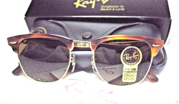 Ray-Ban USA *NOS Vintage B&L "Clubmaster" II W1117 Tortoise *NEWinBOX Sunglasses - Vintage Sunglasses 