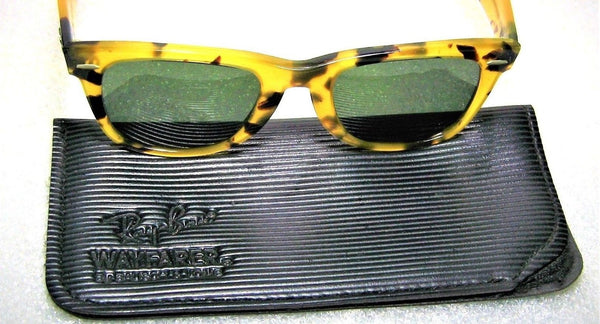 Ray-Ban USA Vintage B&L Rare Limited Wayfarer W0887 Yellow Tortoise Sunglasses - Vintage Sunglasses 