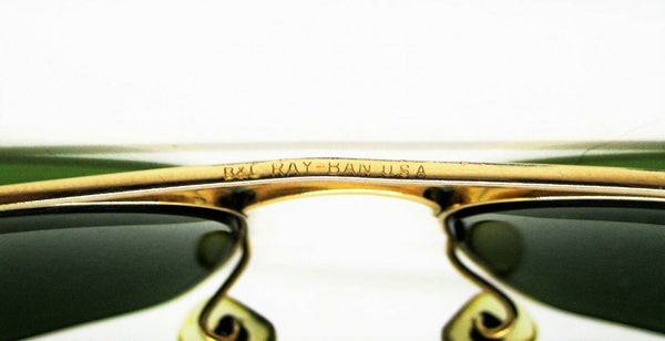 Ray-Ban USA *Mint Vintage 1950s B&L Aviator Rare Brace Caravan Sunglasses & Case