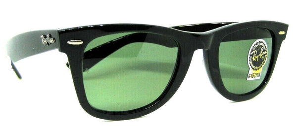 Ray-Ban USA NOS Vintage B&L Wayfarer L2009 G15 5024 Ebony New In Box Sunglasses