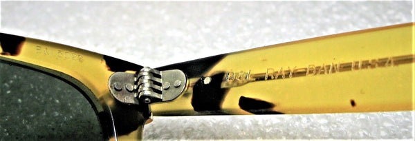 Ray-Ban USA Vintage B&L Rare Limited Wayfarer W0887 Yellow Tortoise Sunglasses - Vintage Sunglasses 