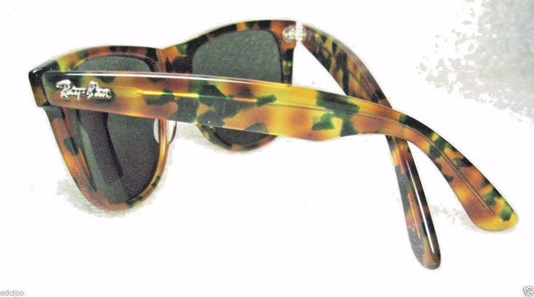 Ray-Ban USA *NOS Vintage B&L Ltd. Wayfarer II W1447 "Green Tortoise"  Sunglasses - Vintage Sunglasses 