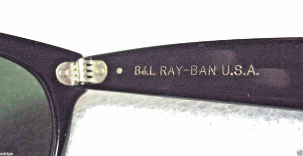 Ray-Ban USA Vintage NOS B&L Wayfarer "DALLAS" W0902 Ebony *New-in-Box Sunglasses - Vintage Sunglasses 