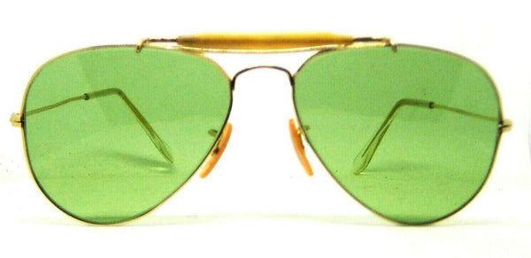 Ray-Ban USA Vintage 1940s B&L 12kGF Aviator Rare RB2 Mint 58mm Sunglasses & Case