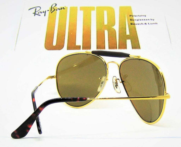 Ray-Ban USA NOS Vintage B&L Aviator Ultra Bravura Polarz RB-50 W1219 Sunglasses