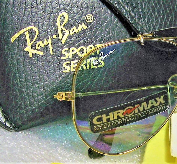 **SOLD**Ray-Ban USA Vintage NOS B&L Aviator ACE-30 Purple Chromax Sport S New Sunglasses - Vintage Sunglasses 