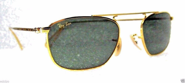 Ray-Ban USA NOS Vintage B&L Mod Aviator W2001 PinpointEtched Gold New Sunglasses - Vintage Sunglasses 