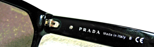 Prada *Mint Top Gradient SPR O3R 55[]18 Polished Ebony Sunglasses & Ray-Ban Case - Vintage Sunglasses 