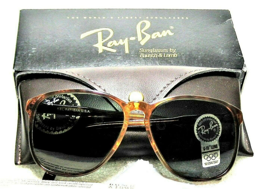 Ray-Ban USA Vintage NOS 80s B&L TraditionalS D Tort L1677 New In Box Sunglasses
