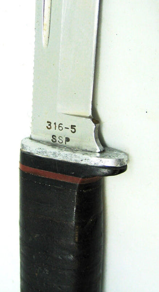 Case XX USA Vintage 1965-69 316-5 SSP Razor Edge Stainless Steel Hunting Knife