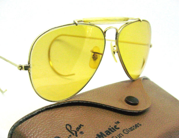 Ray-Ban USA NOS Vintage 70s B&L Aviator Ambermatic 12k GF Nr.Mint Sunglasses