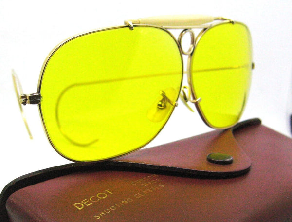 Ray-Ban USA 60s Vintage B&L Kalichrome Aviator 12kGF "Decot" Shooter Sunglasses