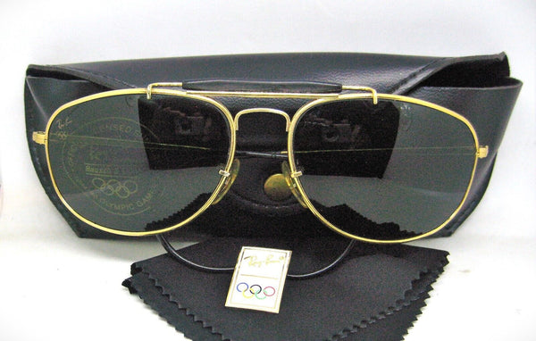 Ray-Ban USA Vintage 1990s B&L Olympics Explorer Aviator  Gold 61mm Sunglasses