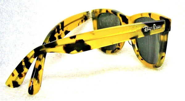 Ray-Ban USA Vintage B&L Rare Limited Wayfarer W0887 Yellow Tortoise Sunglasses - Vintage Sunglasses 