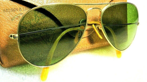 Ray-Ban USA Vintage 1940s B&L 12k GF Aviator 58mm RB-3 Very Rare Sunglasses - Vintage Sunglasses 
