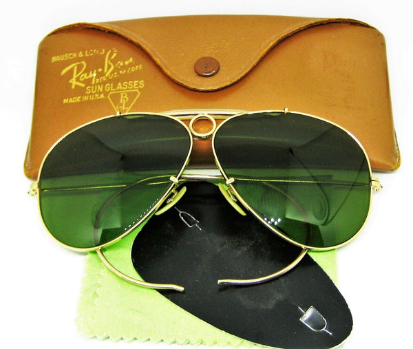 Ray-Ban USA Mint Vintage 1950s B&L 12k GF Aviator RB-3 Bullet Shooter Sunglasses