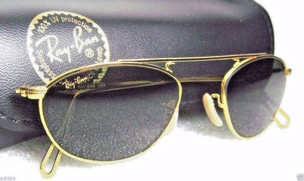 Ray-Ban USA *NOS Vintage B&L Mod-Aviator W2003 Pinpnt Etched 24k *NEW Sunglasses - Vintage Sunglasses 