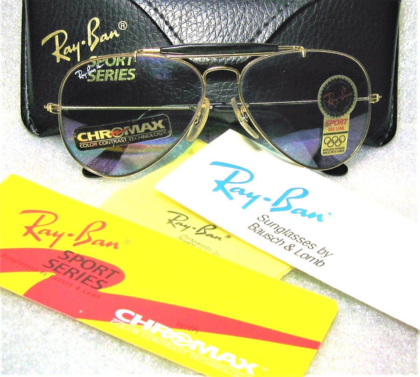 **SOLD**Ray-Ban USA Vintage NOS B&L Aviator ACE-30 Purple Chromax Sport S New Sunglasses - Vintage Sunglasses 
