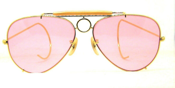 Ray-Ban USA NOS Vintage B&L Aviator 58mm DLX Shooter Rose Changeables Sunglasses