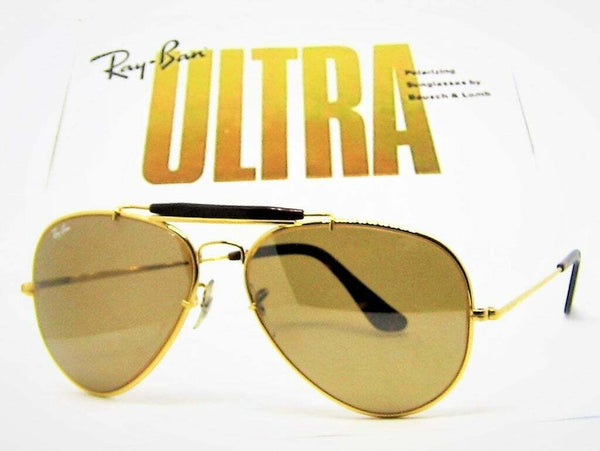 Ray-Ban USA NOS Vintage B&L Aviator Ultra Bravura Polarz RB-50 W1219 Sunglasses
