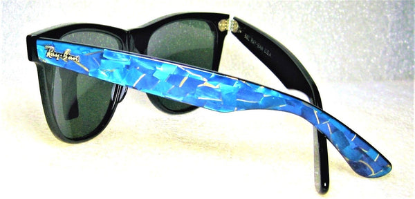 Ray-Ban USA NOS Vintage B&L Wayfarer II W1090 Aqua Blue Mosaic New Sunglasses - Vintage Sunglasses 