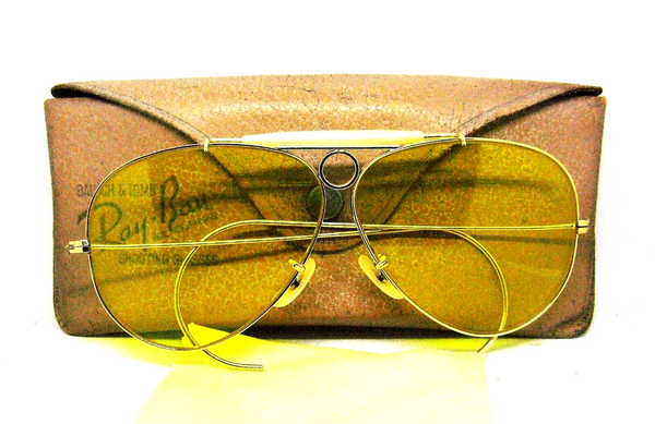 Ray-Ban USA 50s Vintage NOS B&L Kalichrome Aviator 10kGF New Shooter Sunglasses