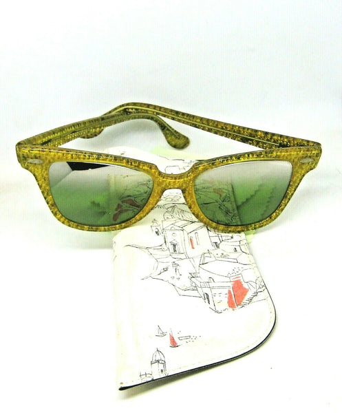 Vintage Ray-Ban USA NOS 1940/50 B&L Rare TGM RB-3 Rim-Wayfarer Sunglasses & Case