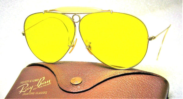 Ray-Ban USA Vintage 1940s B&L Aviator Kalichrome 12kGF Bullet Shooter Sunglasses - Vintage Sunglasses 