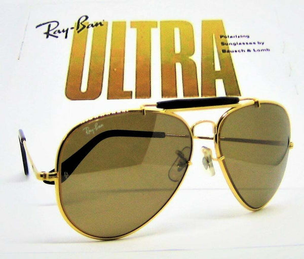 Ray-Ban USA NOS Vintage B&L Aviator Ultra Bravura Polarz RB-50 W1219 Sunglasses