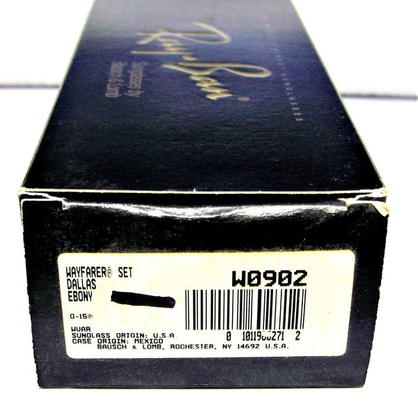 Ray-Ban USA Vintage NOS B&L Wayfarer DALLAS W0902 Blk-Ebony New n Box Sunglasses - Vintage Sunglasses 