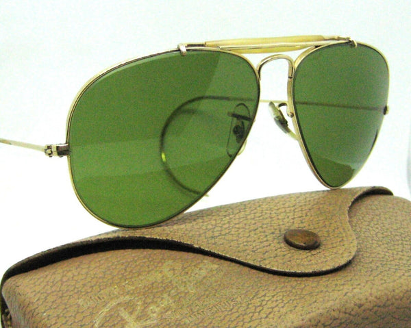 Ray-Ban USA B&L Vintage 50s Outdoorsman 12K GF Aviator RB-3 Nr Mint  Sunglasses