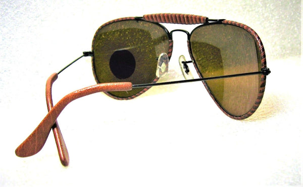 Ray-Ban USA *NOS Vintage B&L Aviator Outdoorsman "Leathers" *TGM *New Sunglasses - Vintage Sunglasses 
