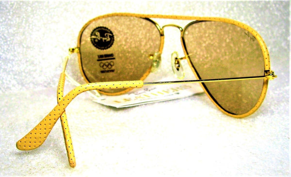 Ray-Ban USA NOS Vintage B&L Aviator Ostrich Leathers L1513 Changeable Sunglasses - Vintage Sunglasses 