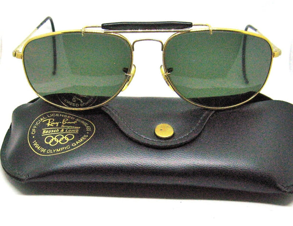 Ray-Ban USA Vintage 1990s B&L Olympics Explorer Aviator  Gold 61mm Sunglasses